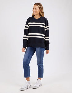 Allegra Crew - Navy White Stripe