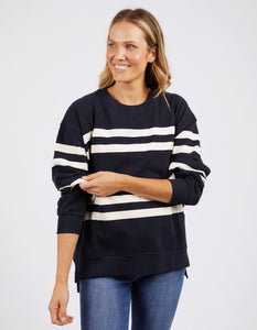 Allegra Crew - Navy White Stripe