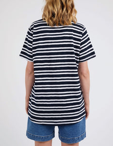 Aligner Tee - Navy/White Stripe