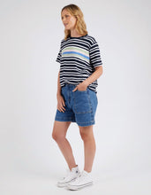 Load image into Gallery viewer, Aligner Tee - Navy/White Stripe
