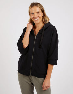 Beachy Zip Hoody - Black