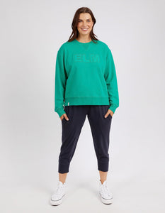 Elm Applique Sweat - Goodness Green