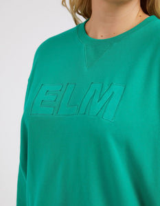 Elm Applique Sweat - Goodness Green