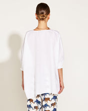 Load image into Gallery viewer, A Walk In The Park Linen Oversized Batwing Top - White
