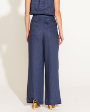 Load image into Gallery viewer, A Walk In The Park High Waisted Belted Wide Linen Leg Pant - Navy
