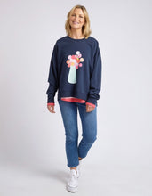 Load image into Gallery viewer, Janey Floral Crew - Dark Sapphire
