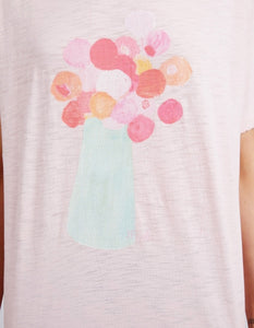 Janey Floral Tee - Splendid Pink