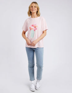 Janey Floral Tee - Splendid Pink