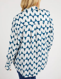 Janey Geo Shirt - Navy Geo Print