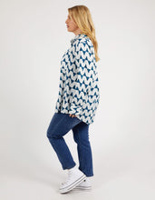 Load image into Gallery viewer, Janey Geo Shirt - Navy Geo Print
