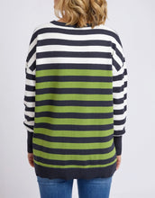 Load image into Gallery viewer, Lexi Knit - Green/Navy/White Stripe
