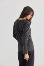 Load image into Gallery viewer, Namaste Long Sleeve Tee - Charcoal Wash
