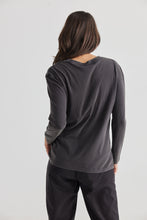 Load image into Gallery viewer, Namaste Long Sleeve Tee - Charcoal Wash
