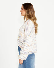 Load image into Gallery viewer, Pepper Space Oversized Cardi - Cream Rainbow Marle
