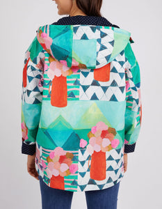 Private Universe Raincoat - All Over Green Print