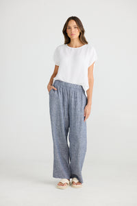 Souk Pant - Navy Fleck