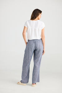 Souk Pant - Navy Fleck