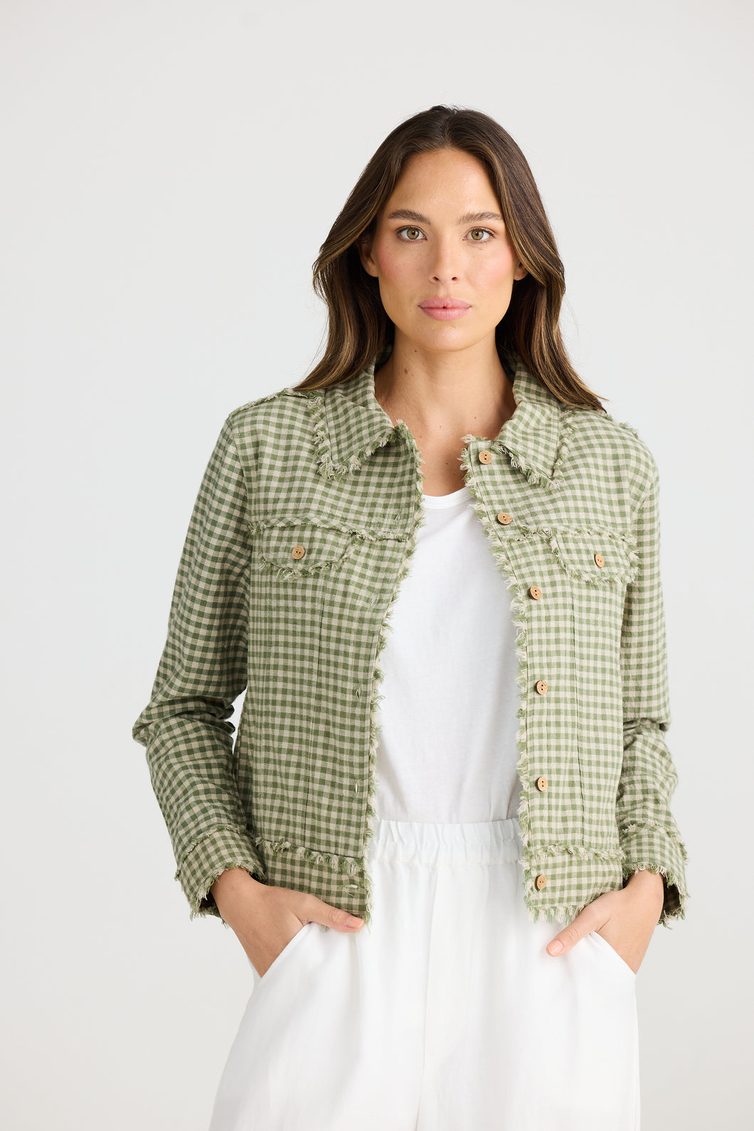 Monza Jacket - Sage Check