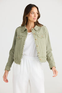 Monza Jacket - Sage Check