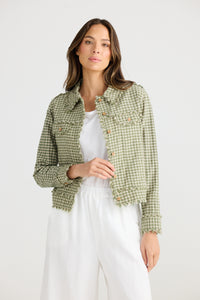 Monza Jacket - Sage Check