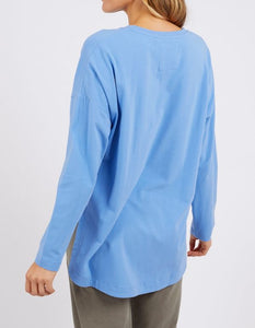 Society L/S Top - Cerulean Blue