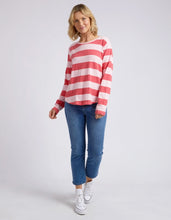 Load image into Gallery viewer, Spritz Stripe Long Sleeve Tee - Coral Spritz Stripe
