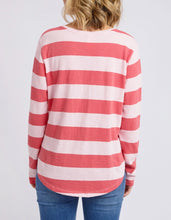 Load image into Gallery viewer, Spritz Stripe Long Sleeve Tee - Coral Spritz Stripe
