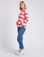 Load image into Gallery viewer, Spritz Stripe Long Sleeve Tee - Coral Spritz Stripe
