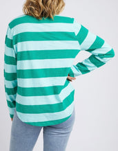 Load image into Gallery viewer, Spritz Stripe Long Sleeve Tee - Goodness Green
