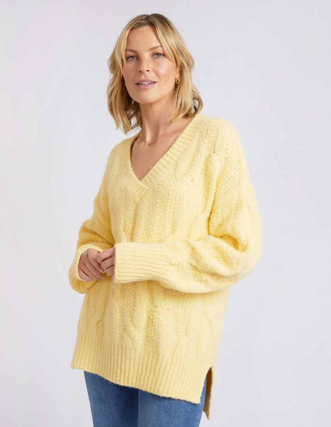 Tallulah Cable Knit - Banana