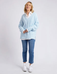 Tallulah Cable Knit - Blue Mist