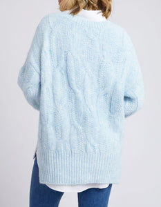 Tallulah Cable Knit - Blue Mist