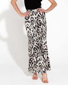 Paradise Wide Leg High-Waisted Pant - Abstract Animal