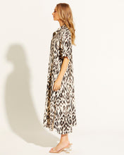 Load image into Gallery viewer, Paradise Midi Shirt Dress - Abstract Animal Print
