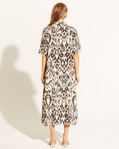 Paradise Midi Shirt Dress - Abstract Animal Print