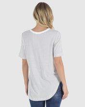 Load image into Gallery viewer, Ariana Tee - White/Black Stripe
