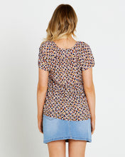 Load image into Gallery viewer, Isobelle Tiered Top - Navy Floral
