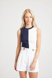 Kendall Top - Navy/White