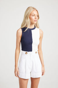 Kendall Top - Navy/White
