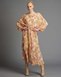 Last Dance Midi Dress - Cream Floral. Fate + Becker dress.