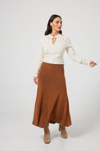 Territory Skirt - Tan Knit