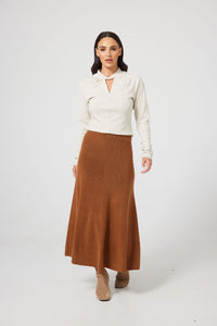 Territory Skirt - Tan Knit
